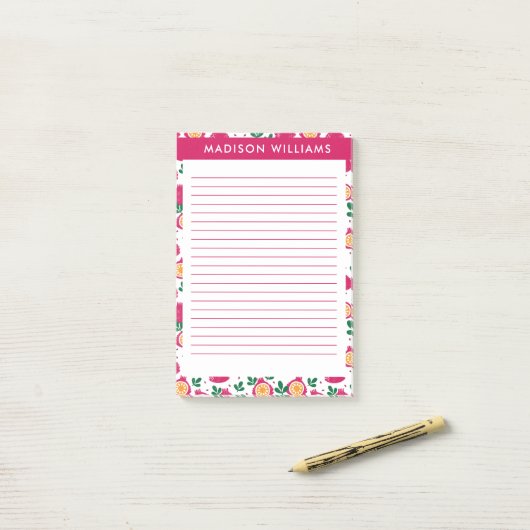 Fruitige noten post-it® notes (Op bureau)
