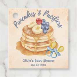 Fruitige pannenkoeken & fopspenen Gingham baby sho Bedankjes Labels