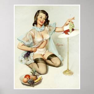 Fruitige pin omhoog poster