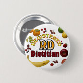 FRUITIGE RD - GEREGISTREERDE DIËTIST RONDE BUTTON 5,7 CM (Voorkant /achterkant)