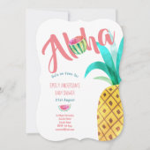 Fruitige Tropische Baby Shower Uitnodiging Ananas  (Voorkant)