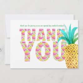 Fruitige Tropische DANK JE WATermeloen Ananas Bedankkaart