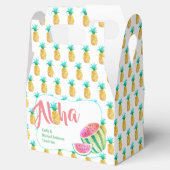 Fruitige Tropische Gable Favor Doos Ananas Bedankdoosjes (Geopend)