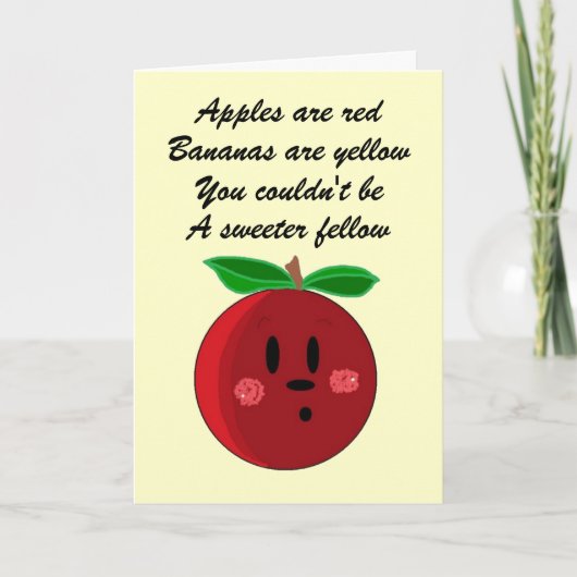 Fruitige Verjaardagskaart Kaart (Voorkant)