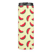 Fruitige zomer rode watermeloen monogram thermosbeker (Achterkant)