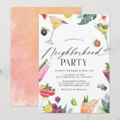 Fruitige zomercocktails | buurtfeest kaart (Voorkant / Achterkant)