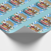 Fruitige zomervakantie cadeaupapier (Hoek)