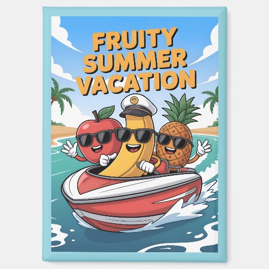 Fruitige zomervakantie magneet (Voorkant)