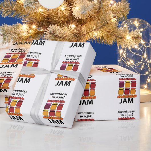 Fruitjam zoetheid in een pot Fruitjam Cadeaupapier (Feestdagen)