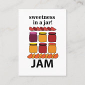 Fruitjam zoetheid in een pot Fruitjam Visitekaartje (Voorkant)