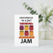 Fruitjamzoetheid in een pot fruitjam briefkaart (Staand voorkant)