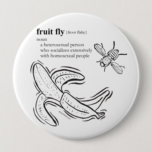 FRUITJE VIEG RONDE BUTTON 4,0 CM (Voorkant)