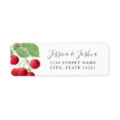  fruitkersen retouradreslabels etiket (Voorkant)