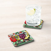 Fruitkerstfeest Bier Onderzetter (Rechterzijde)