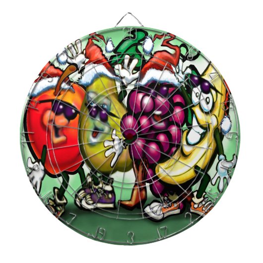 Fruitkerstfeest Dartbord (Voorkant)