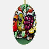 Fruitkerstfeest Keramisch Ornament (Rechts)