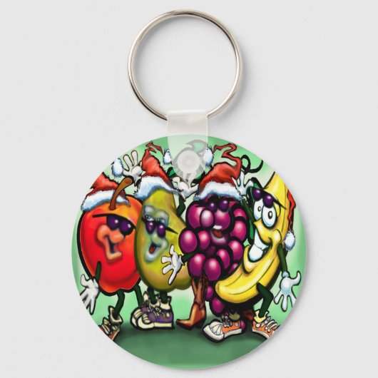 Fruitkerstfeest Sleutelhanger (Voorkant)