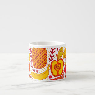 Fruitkoekjes: Zomer patroon. Espresso Kop