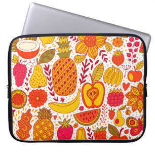 Fruitkoekjes: Zomer patroon. Laptop Sleeve