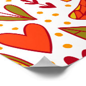 Fruitkoekjes: Zomer patroon. Poster (Hoek)