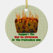 Fruitkoeoorlog Keramisch Ornament (Voorkant)