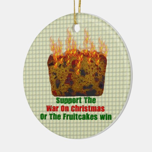 Fruitkoeoorlog Keramisch Ornament (Links)