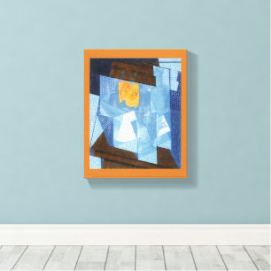 Fruitkom door Juan Gris, Vintage Cubisme Stilleven Canvas Afdruk