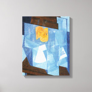 Fruitkom door Juan Gris, Vintage Cubisme Stilleven Canvas Afdruk