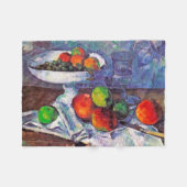 Fruitkom, Glas en Appels, Cezanne Fleece Deken (Voorkant (Horizontaal))