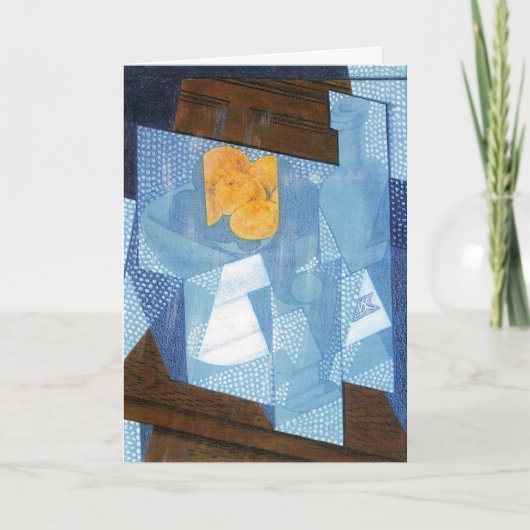 Fruitkom van Juan Gris, Vintage Cubisme Stilleven Kaart (Voorkant)