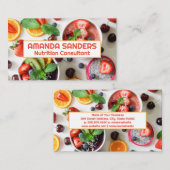 Fruitkommen van boven gezien | Voeding Visitekaartje (Voorkant / Achterkant)