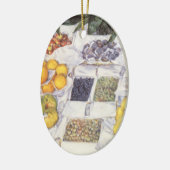 Fruitkraam door Gustave Caillebotte, Vintage Kunst Keramisch Ornament (Links)