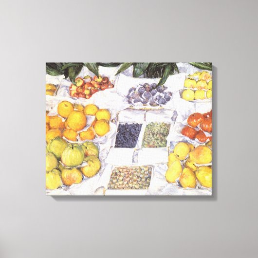 Fruitkraam van Gustave Caillebotte, Vintage Kunst Canvas Afdruk (Voorkant)