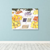 Fruitkraam van Gustave Caillebotte, Vintage Kunst Canvas Afdruk (Insitu (Houten vloer))
