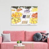 Fruitkraam van Gustave Caillebotte, Vintage Kunst Canvas Afdruk (Insitu (Woonkamer))