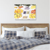Fruitkraam van Gustave Caillebotte, Vintage Kunst Canvas Afdruk (Insitu (Slaapkamer))