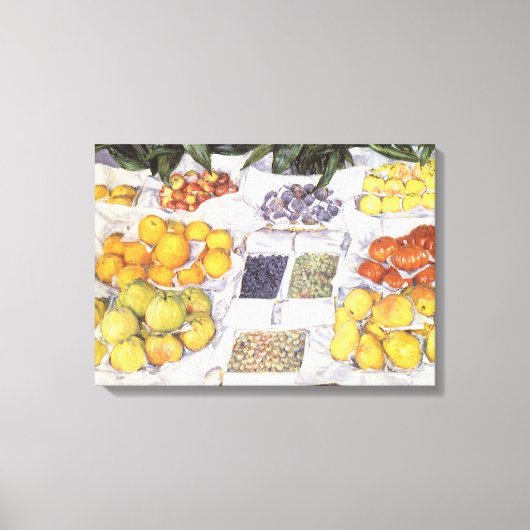 Fruitkraam van Gustave Caillebotte, Vintage Kunst Canvas Afdruk (Voorkant)
