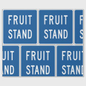 Fruitkraam Wegbord Cadeaupapier (Vlak)