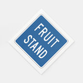 Fruitkraam Wegwijzer Servet (Hoek)