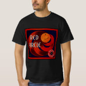  fruitkrat label Art Red Circle Sinaasappels T-shirt (Voorkant)