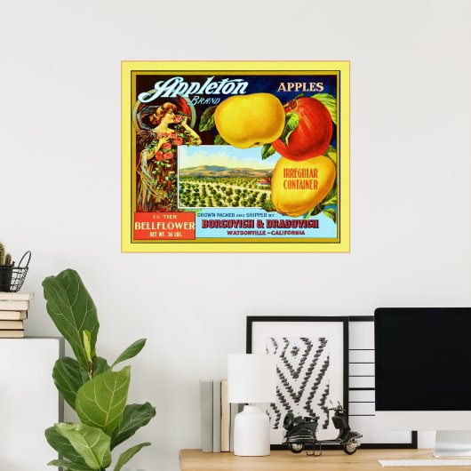  fruitkrat, tabel poster (Thuiskantoor)