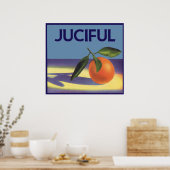 fruitkratelkunst, aantrekkelijke Sinaasappels Poster (Keuken)