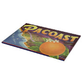  fruitkratelkunst, akoestische Sinaasappels Snijplank (Hoek)