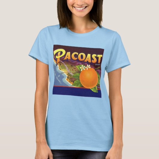 fruitkratelkunst, akoestische Sinaasappels T-shirt (Voorkant)