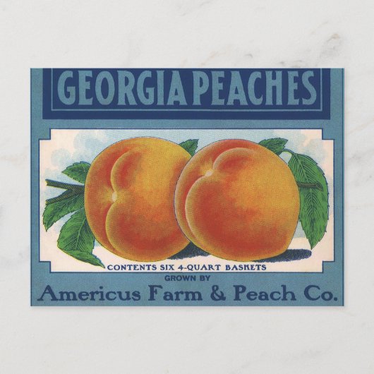  fruitkratelkunst, Georgia Peaches Briefkaart (Voorkant)