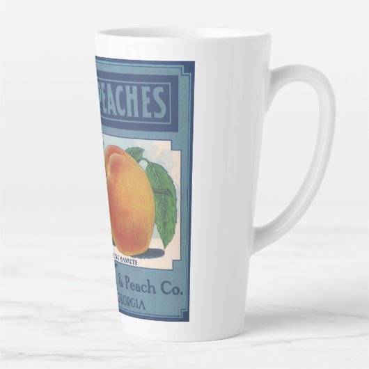  fruitkratelkunst, Georgia Peaches Latte Mok (Rechts)