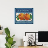  fruitkratelkunst, Georgia Peaches Poster (Thuiskantoor)