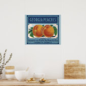  fruitkratelkunst, Georgia Peaches Poster (Keuken)