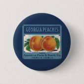  fruitkratelkunst, Georgia Peaches Ronde Button 5,7 Cm (Voorkant)