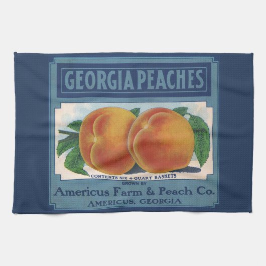  fruitkratelkunst, Georgia Peaches Theedoek (Horizontaal)